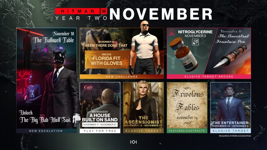 HITMAN 3 – November Roadmap: Beware of the Big Bad Wolf 🐺