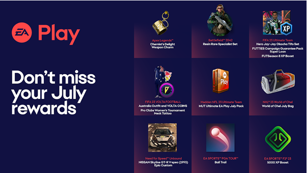 EA Play Rewards Revealed for July