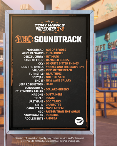 Tony Hawk’s Pro Skater 3+4 Soundtrack Drops with a Killer Mix