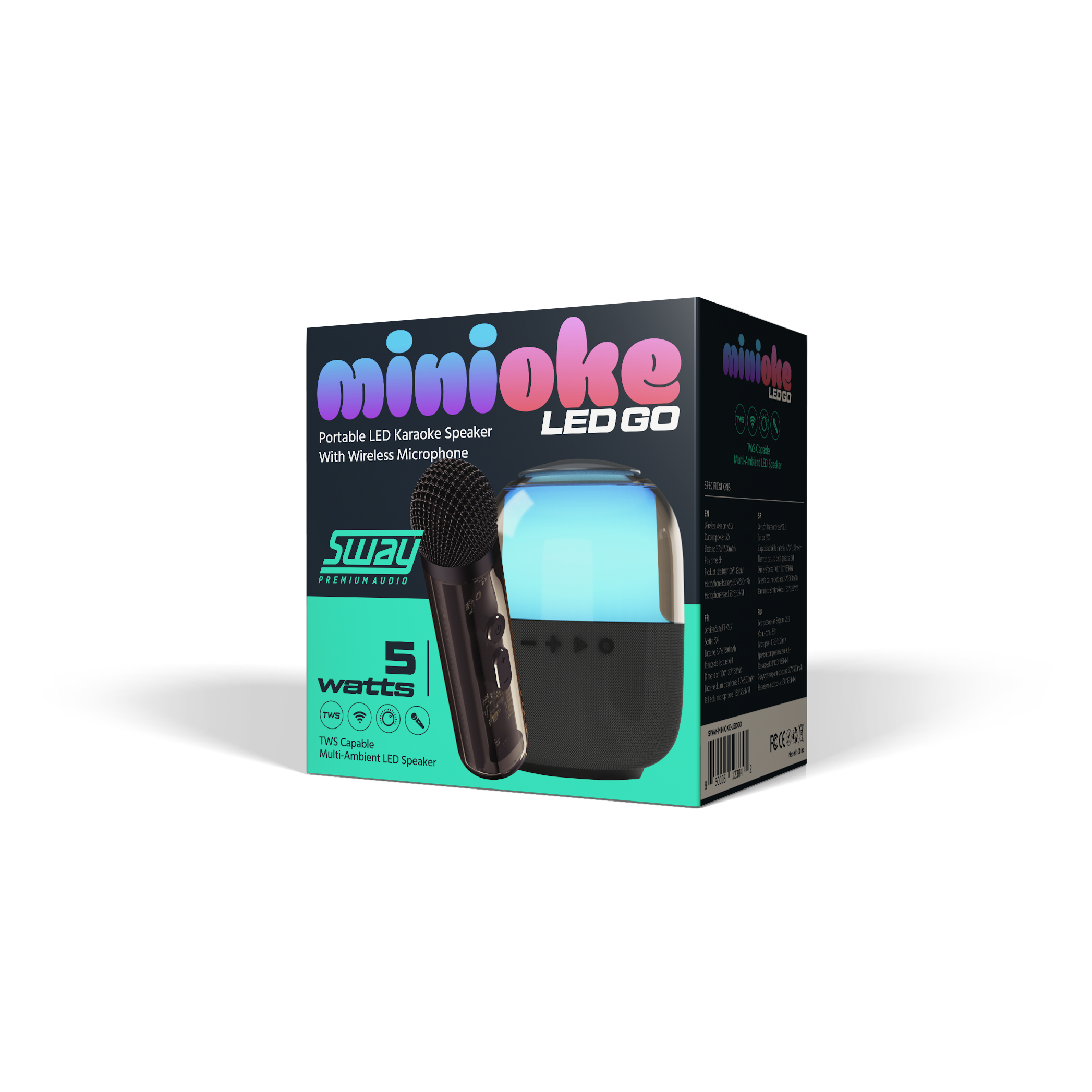 Bring the Party Everywhere With Sway’s Minioke LED Go Portable Karaoke Set